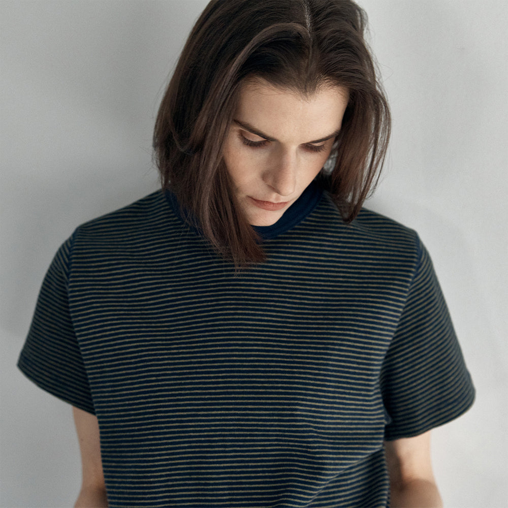 ARCHAIC [2nd] stripe t-shirt_navy