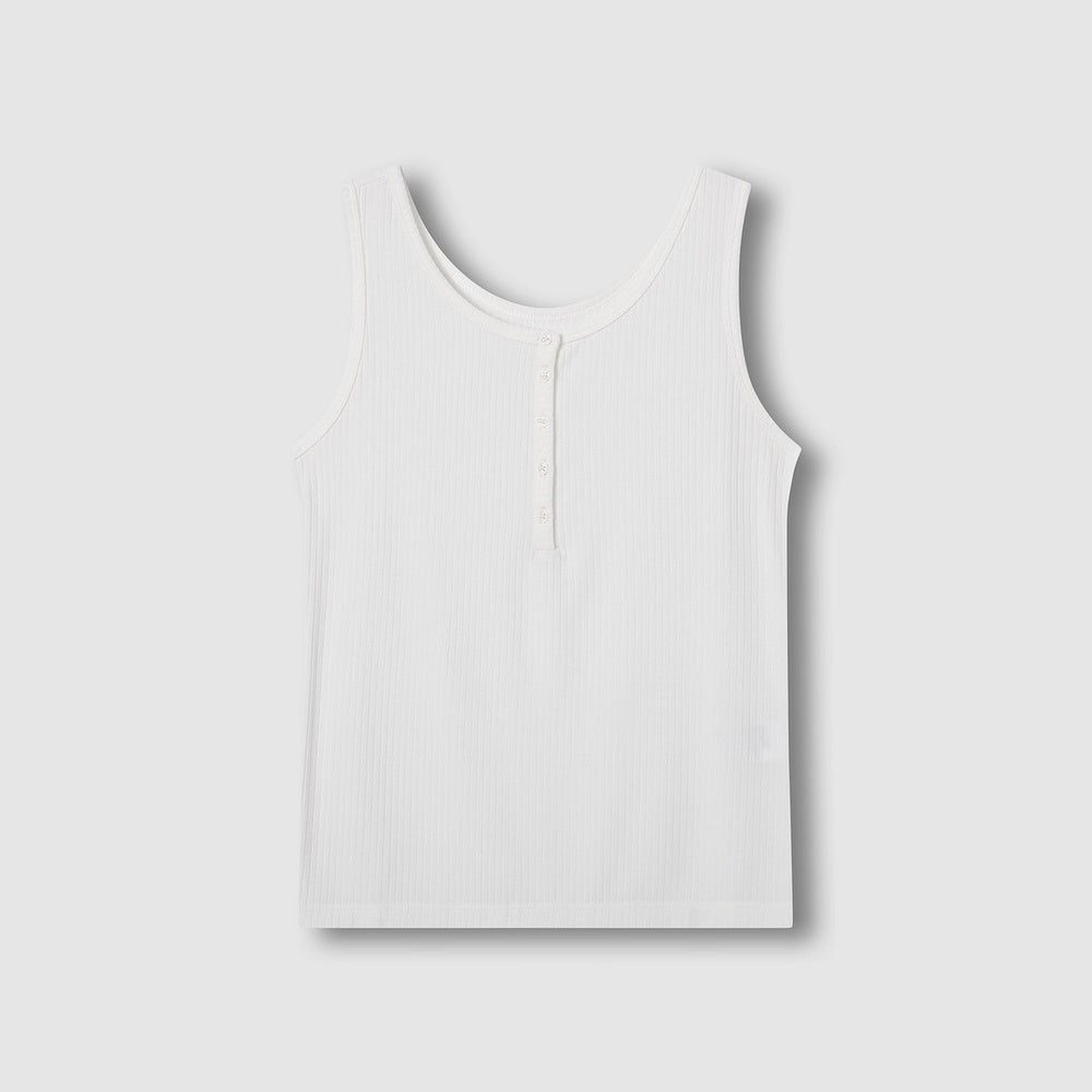 JAJU [JAJU/Jaju] Women's modal lip sleeveless lounge t-shirt_white