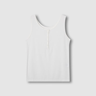 [JAJU/Jaju] Women's modal lip sleeveless lounge t-shirt_white