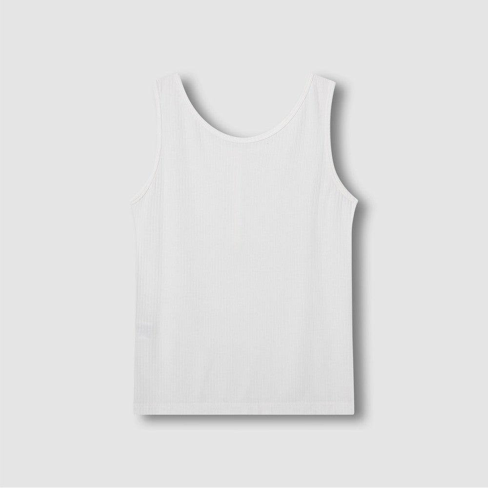 JAJU [JAJU/Jaju] Women's modal lip sleeveless lounge t-shirt_white