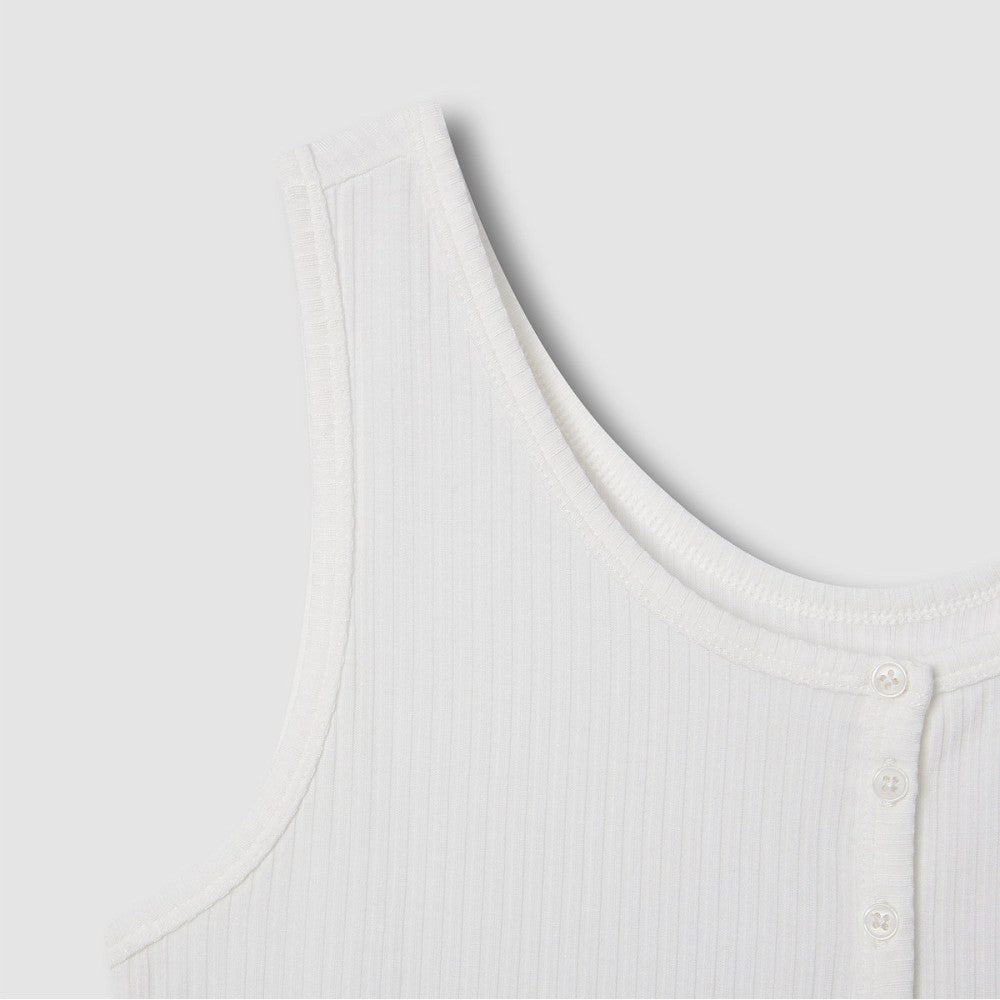 JAJU [JAJU/Jaju] Women's modal lip sleeveless lounge t-shirt_white