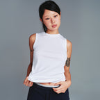 ames worldwide CLASSIC ROUND SLEEVELESS WHITE