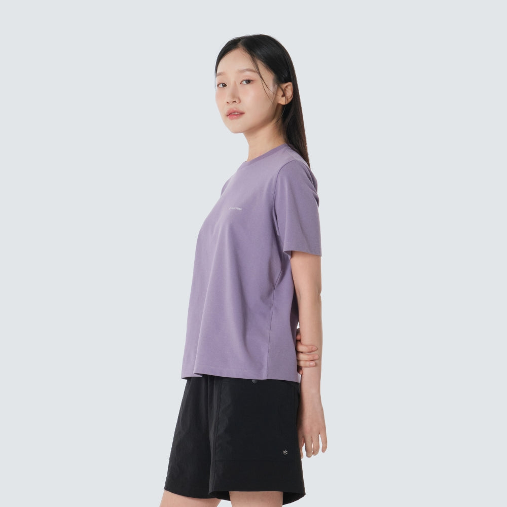 SNOWPEAK APPAREL Sorona Women's Semi-Cropped Short Sleeve T-Shirt Purple (S26MWFTS05)