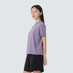 SNOWPEAK APPAREL Sorona Women's Semi-Cropped Short Sleeve T-Shirt Purple (S26MWFTS05)