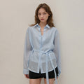 CAMINO striped shirt blue