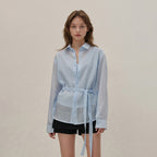 CAMINO striped shirt blue
