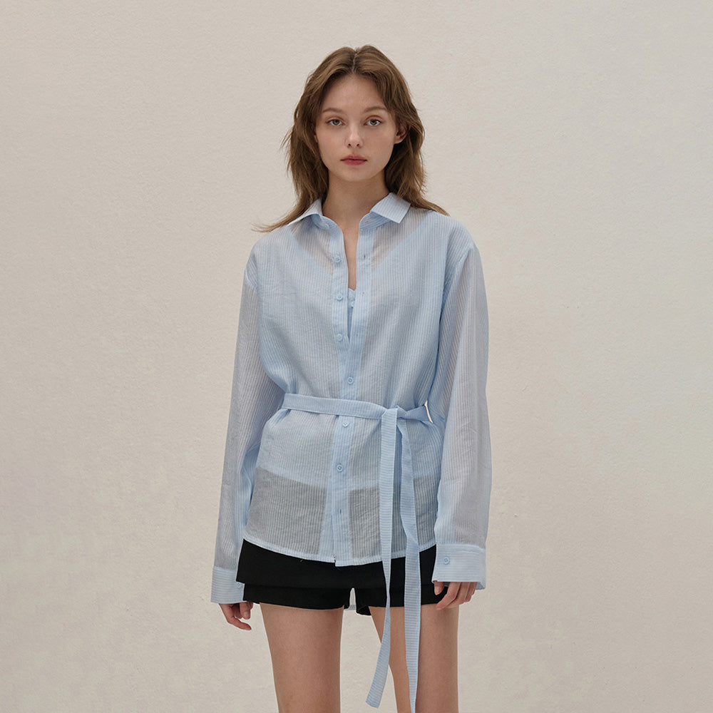 CAMINO striped shirt blue