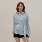 CAMINO striped shirt blue