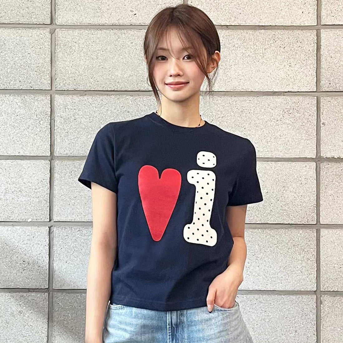 VIDEO JOCKEY BB T-shirt [navy]