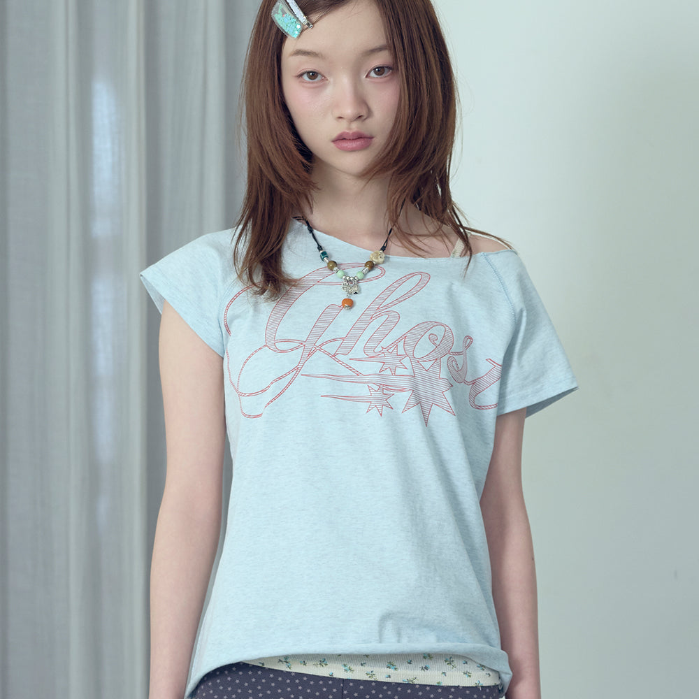 NICEGHOSTCLUB GHOST RAW EDGE TEE_BLUE(NG2GMFT515A)