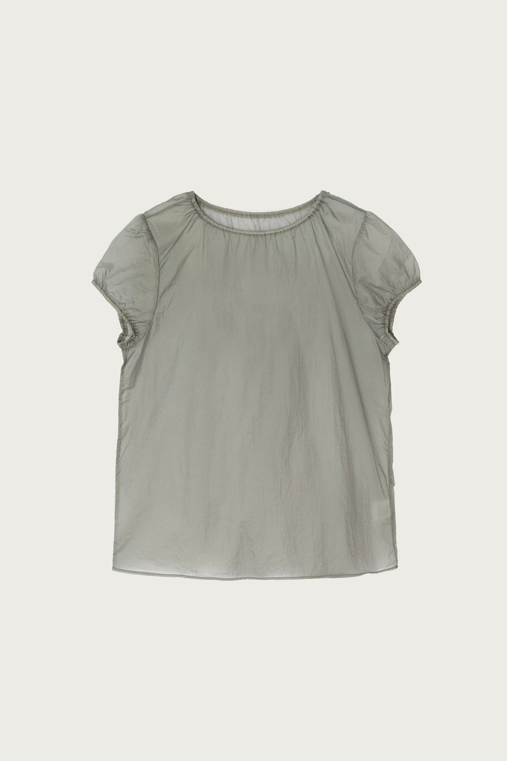 pesto SHEER SHIRRING BLOUSE WHITE