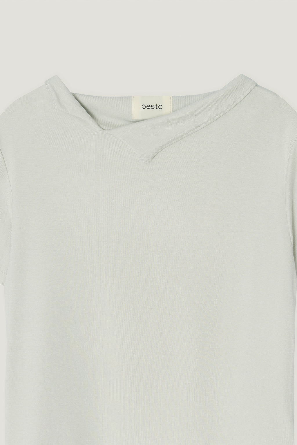 pesto OPEN NECKLINE TEE BLACK