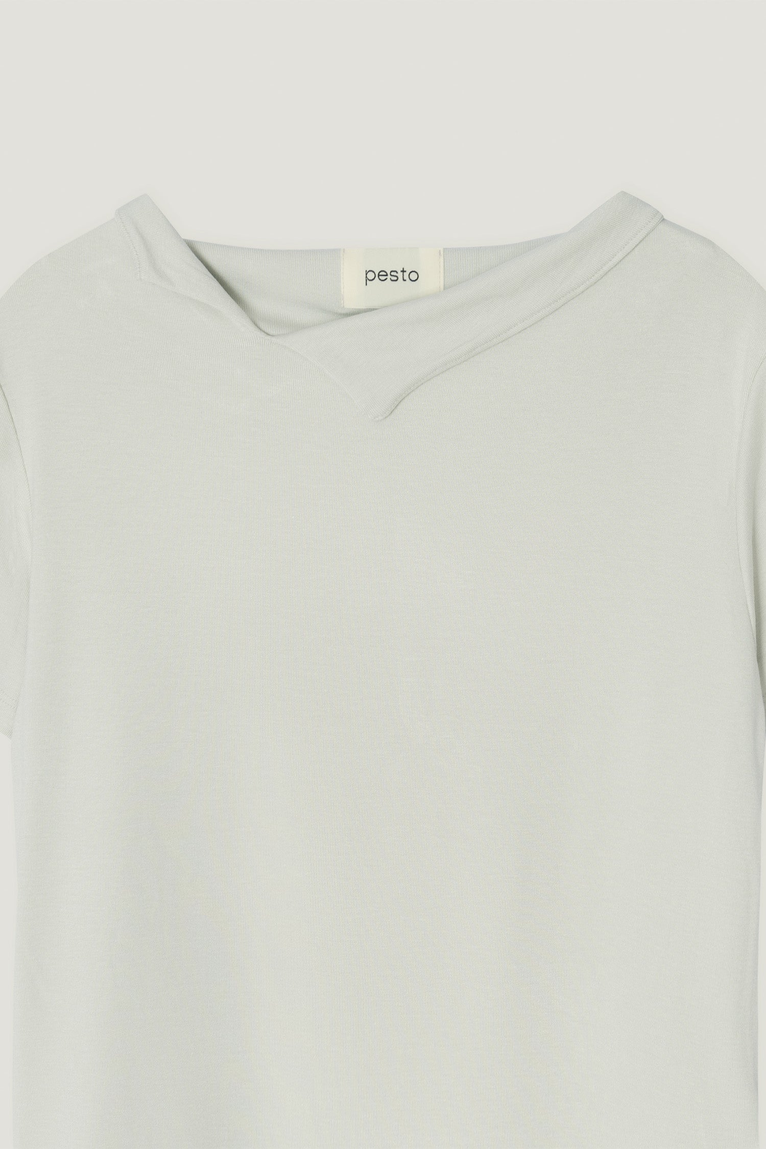pesto OPEN NECKLINE TEE BLACK