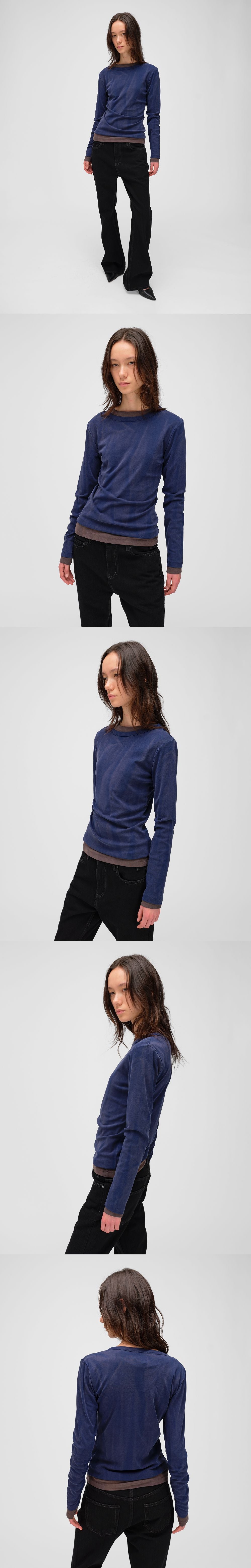 LOADINGROOM WAVE SLIM FIT TEE [BLUE]