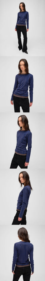 LOADINGROOM WAVE SLIM FIT TEE [BLUE]