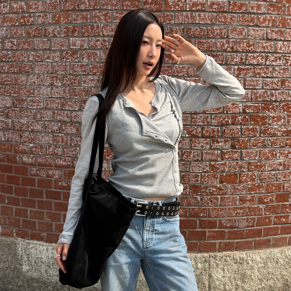 LOADINGROOM ASYMMETRICAL TANK TOP [GREY MELANGE]