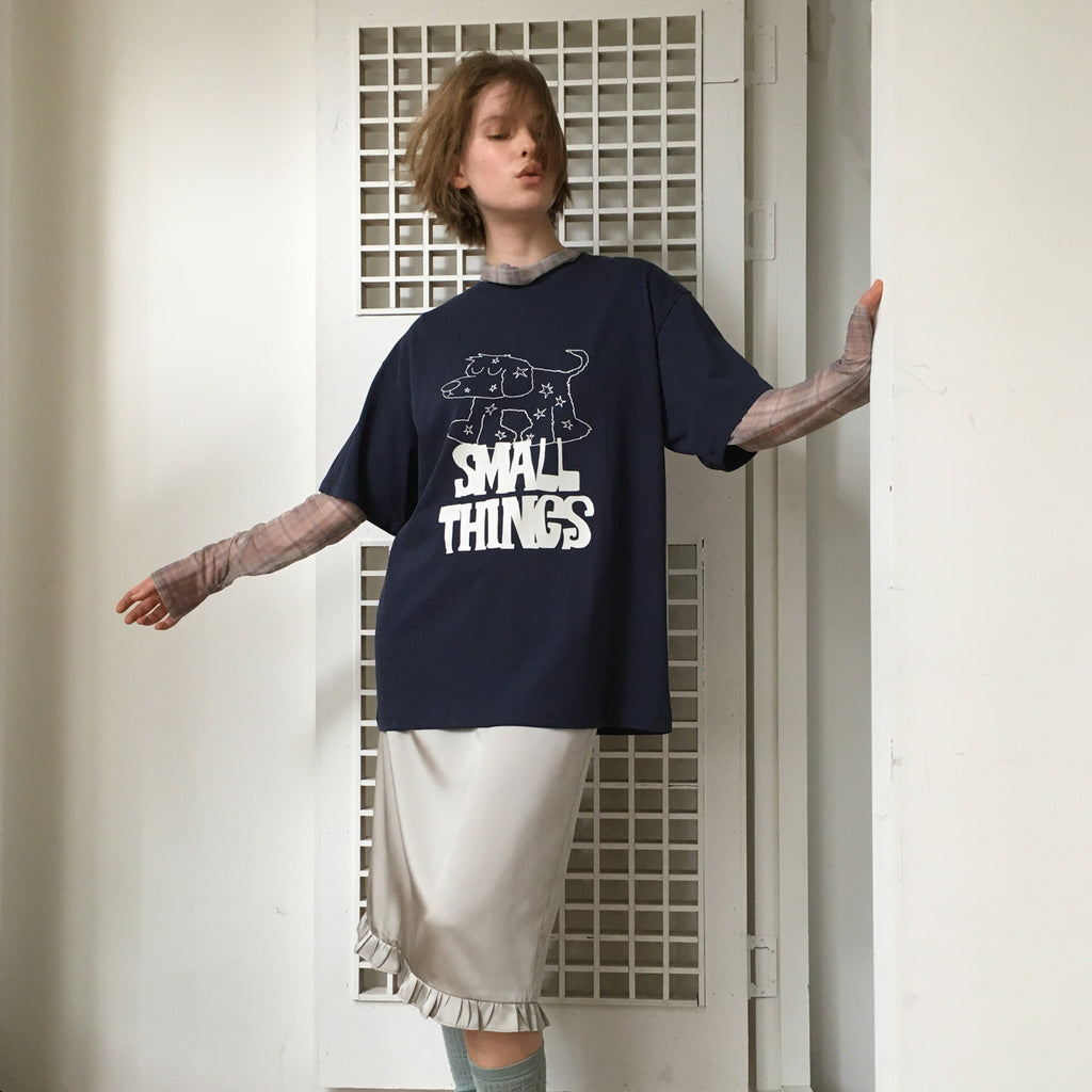 MA JOURNÉE SMALL THINGS GRAPHIC T-SHIRT_NAVY