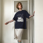 MA JOURNÉE SMALL THINGS GRAPHIC T-SHIRT_NAVY