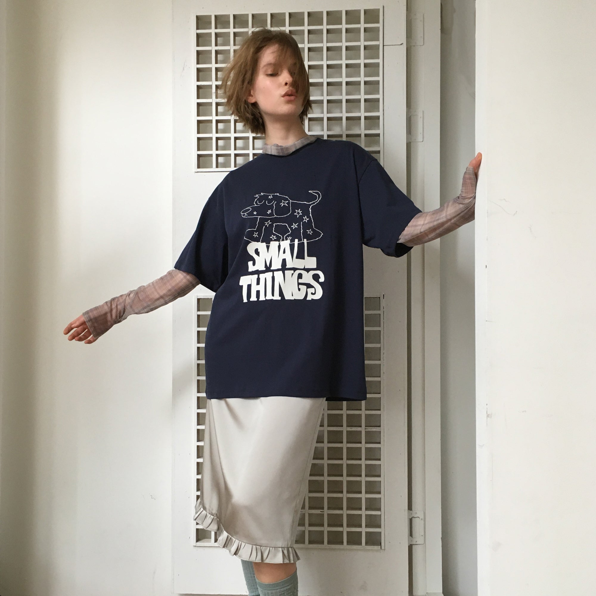 MA JOURNÉE SMALL THINGS GRAPHIC T-SHIRT_NAVY