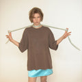 MA JOURNÉE ROSE PATCH T-SHIRT_BROWN