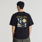 NEW BALANCE NBNEG31643 / UNI Sunny Rainey illustration short sleeve t-shirt (BLACK)
