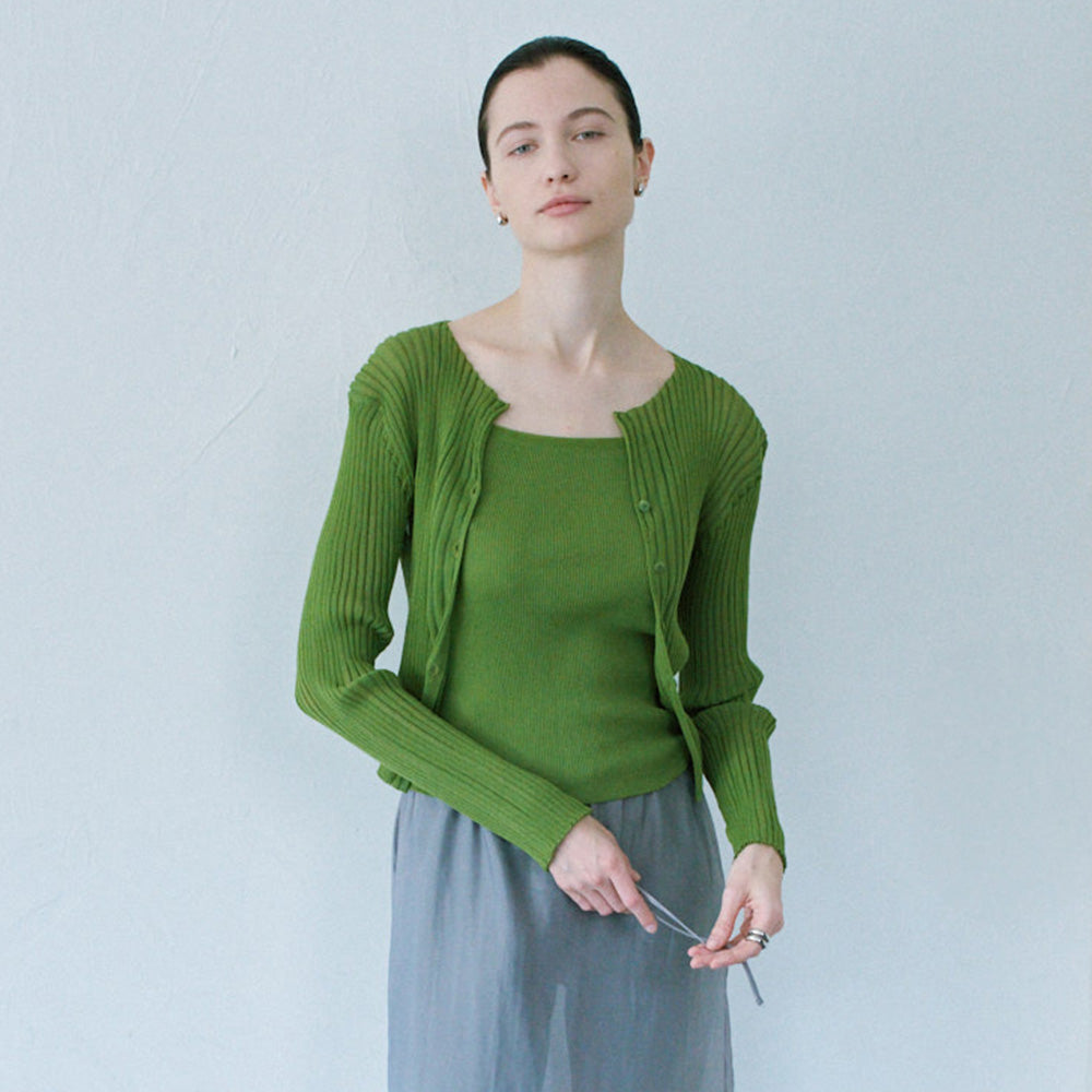 ON&ON [SET] Organza cardigan + sleeveless set NEK6MD414_2color
