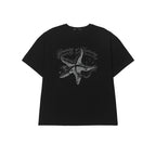 LEATHERY [Pre-order delivery on July 27] Ocean Haze Overfit Short Sleeve T-Shirt [BLACK]