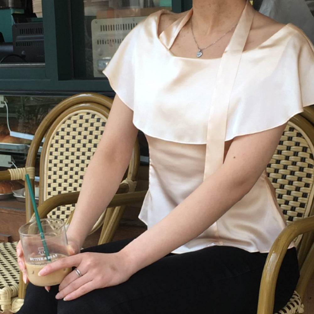 CHERIAUBE Finesse Blouse-Ivory