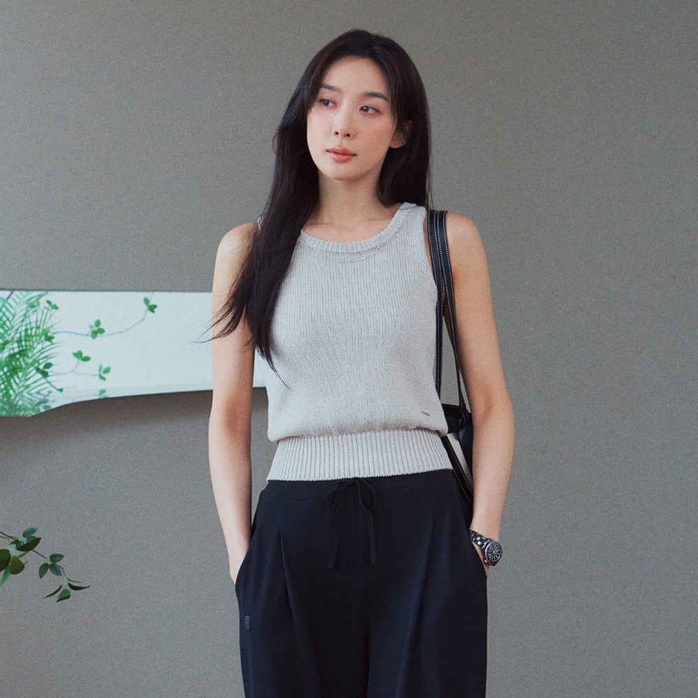FRONT2LINE [New New PICK] [Lee Chung-ah wearing] Lua sleeveless knit cover-up