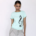 FANCY CLUB CLEF SYMBOL TEE (MINT) F26QB143