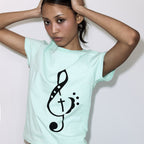 FANCY CLUB CLEF SYMBOL TEE (MINT) F26QB143