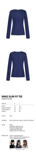 LOADINGROOM WAVE SLIM FIT TEE [BLUE]