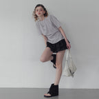 TWEE Ind halterneck tank top short sleeve blouse set
