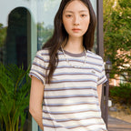 Lee Women's Multi-Stripe T-Shirt Brown