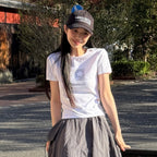 MISEKI SEOUL Midnight stars fitted short sleeve WHITE
