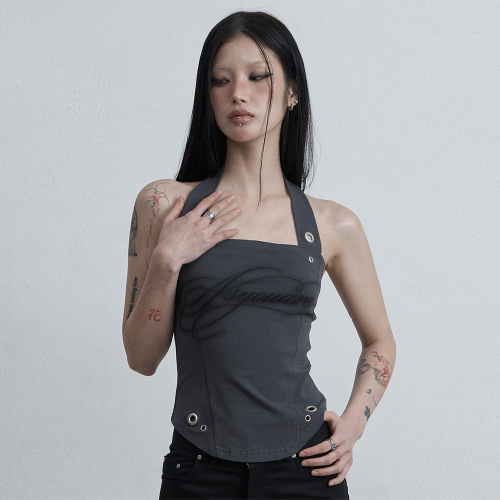 AS YOU ARE drawing halter sleeveless charcoal