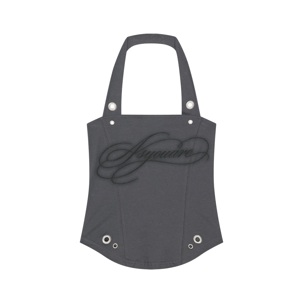 AS YOU ARE drawing halter sleeveless charcoal