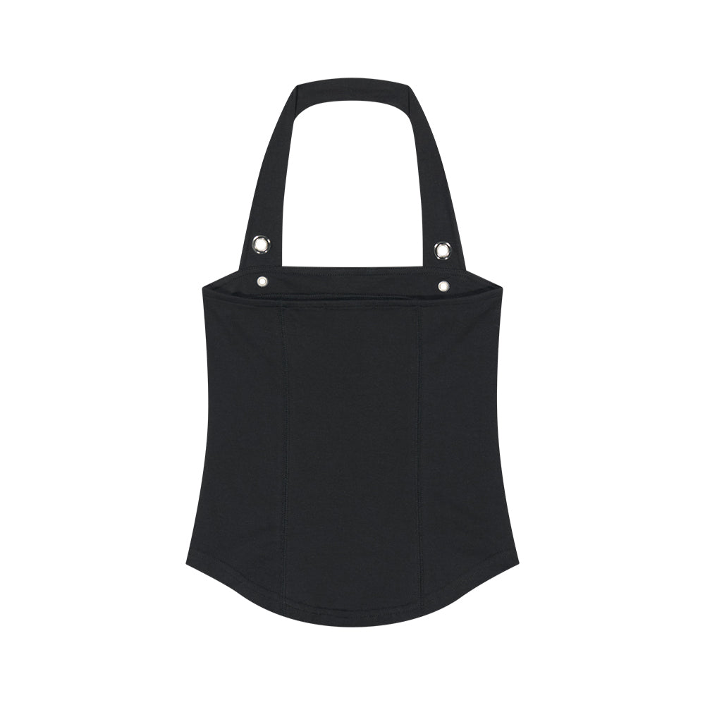 AS YOU ARE drawing halter sleeveless black
