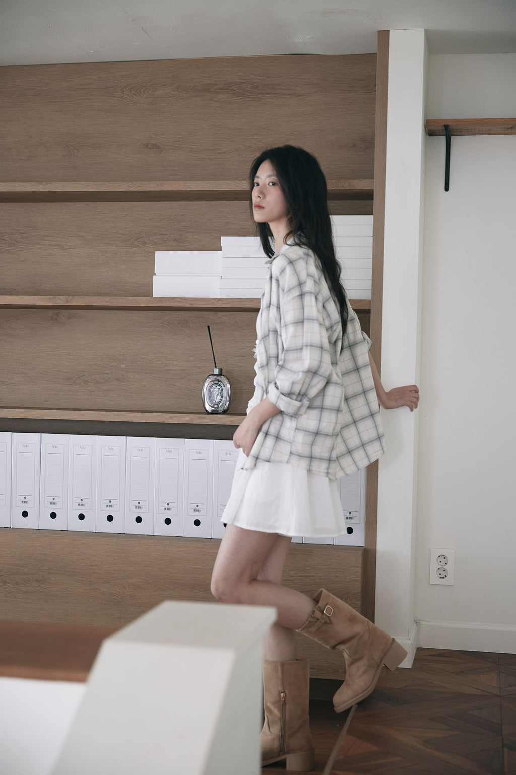 YOONSEUL The blues check shirt