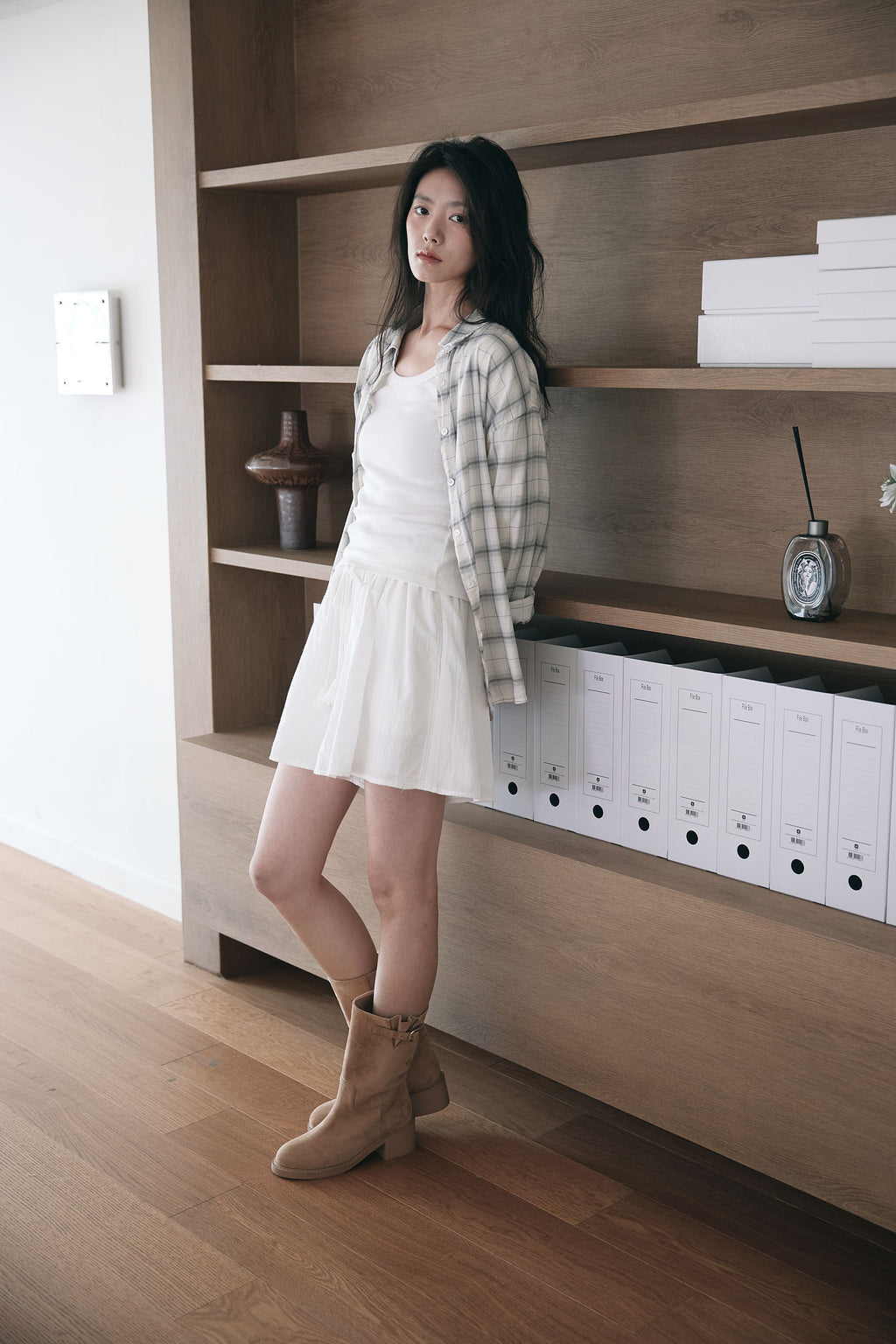 YOONSEUL The blues check shirt