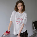 VANONE ATELIER [Exclusive]A3618 Keep smiling embroidery T-shirt_White