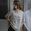 VANONE ATELIER [Exclusive]A3618 Keep smiling embroidery t-shirt_Melange gray