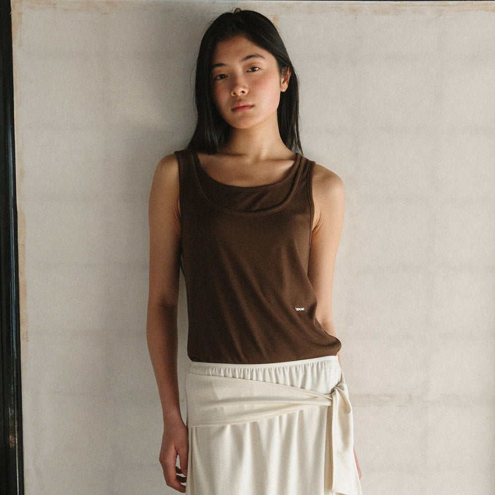 TENUVE Layered Sleeveless T-shirt E509_2color
