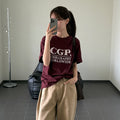 CGP Square Logo Short Sleeve T-Shirt - Burgundy