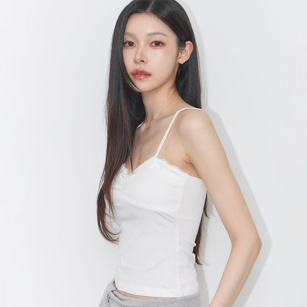 ILLIGO Rose Lace Sleeveless White