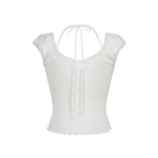 ILLIGO buttoned halter sleeveless white
