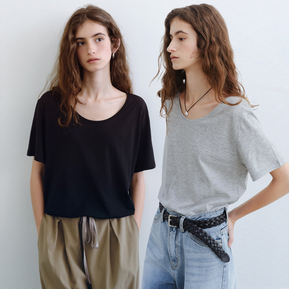 URAGO [2PACK] Haive U-neck t-shirt_5colors