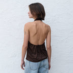 AETOA Halterneck string top [brown]