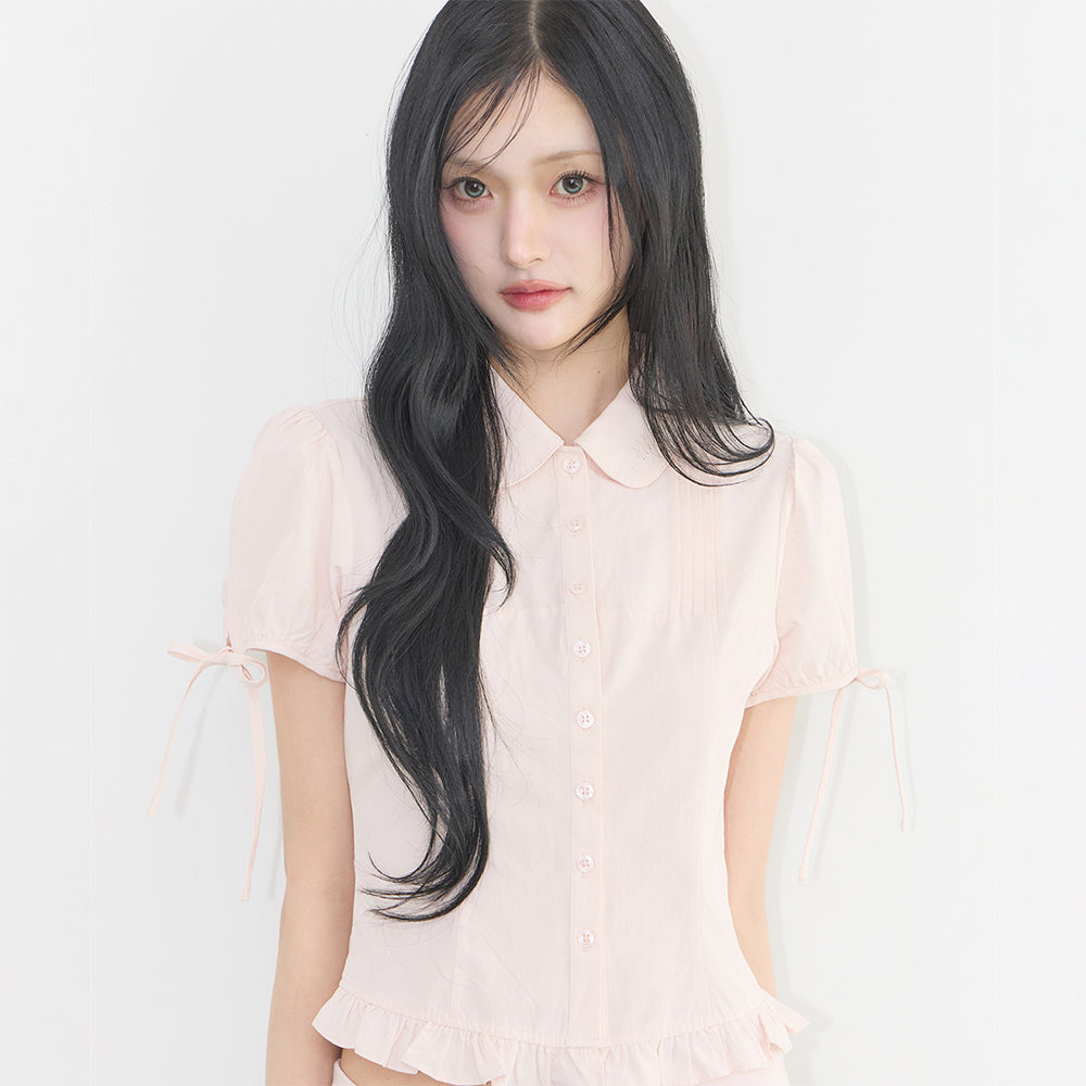 ILLIGO Sarah puff blouse pink