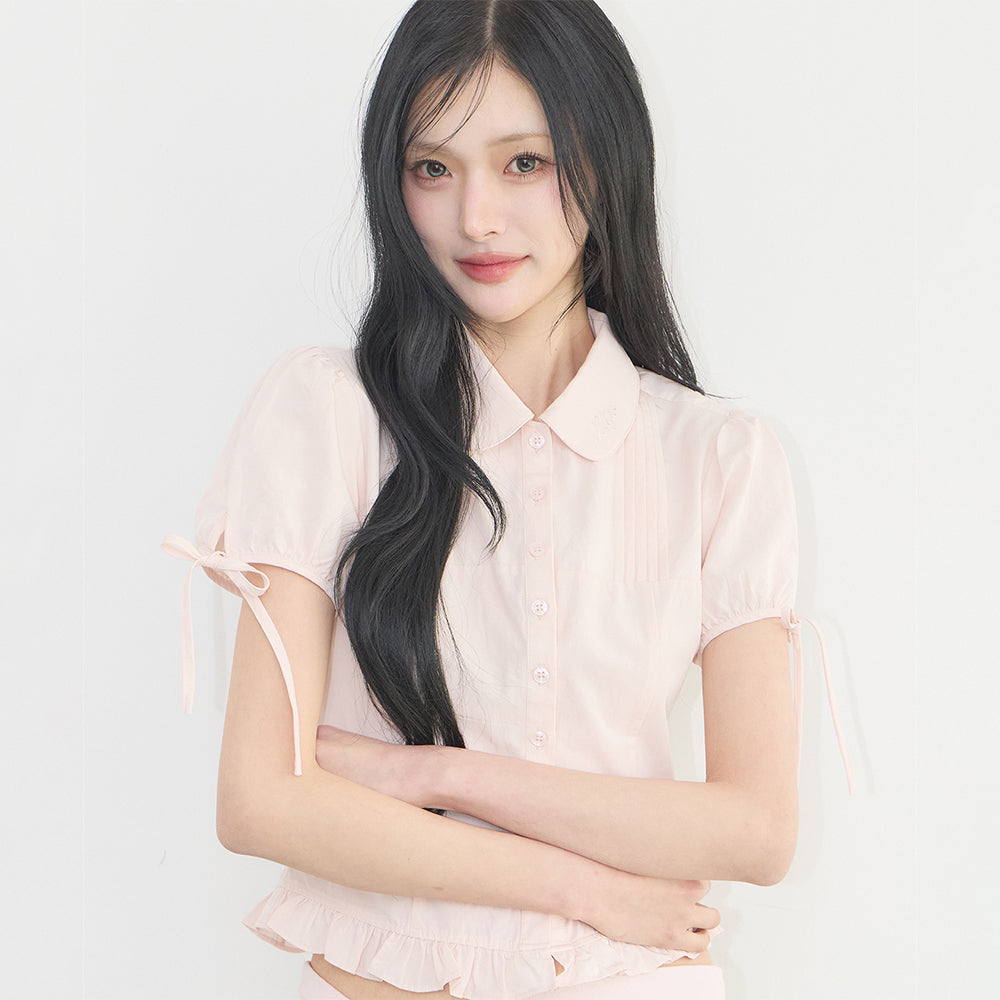 ILLIGO Sarah puff blouse pink
